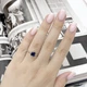 Серебряное кольцо с натуральным сапфиром 1.6ct, вес изделия 2,14 гр (2168799) - изображение 5