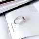 Срібна каблучка з натуральним рубіном 2.633ct, фіанітами, вага виробу 3,3 гр (2165316) - зображення 4
