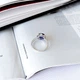 Серебряное кольцо с натуральным сапфиром 3.873ct, фианитами, вес изделия 2,44 гр (2162513) - изображение 4