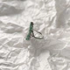 Срібна каблучка з натуральним смарагдом 2.8ct, вага виробу 5,41 гр (2163527) - зображення 5