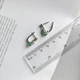 Серебряные серьги с натуральным изумрудом 1.189ct, фианитами (2163459) - изображение 4