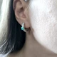 Серебряные серьги с натуральным изумрудом 1.528ct, фианитами (2163534) - изображение 7