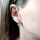 Серебряные серьги с натуральным изумрудом 1.239ct, фианитами (2162315) - изображение 6