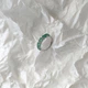 Срібна каблучка з натуральним смарагдом 1.803ct, фіанітами, вага виробу 2,04 гр (2162247) - зображення 6