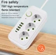 Мережевий фільтр Подовжувач 2 Метра 3 Розетки 4 USB 1 Type C 2500W 2.1 А Білий - зображення 2