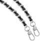 Ремешок для смартфона ArmorStandart Leather Chain link Polished Silver/Black (ARM77033) - изображение 2
