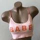 Женский топ babe топик в рубчик бюстгальтер бралетт лиф Honey Fashion Accessories XS/S розовый (2-282) - изображение 2