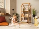 Детская полка-домик с окнами BUSY WOOD 50х50х130 см Белый - изображение 2