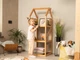 Детская полка-домик с окнами BUSY WOOD 50х50х130 см Белый - изображение 3
