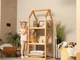 Детская полка-домик с окнами BUSY WOOD 50х50х130 см Белый - изображение 4