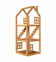 Детская полка-домик с окнами BUSY WOOD 50х50х130 см Натуральное дерево - изображение 1