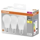 Набір ламп 3шт OSRAM LED E27 8.5Вт 2700К 806Лм A60 - зображення 1
