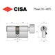 Циліндр CISA C2000 75T (35*40T) нікель матовий 3 ключі - зображення 8