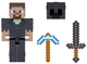 Zestaw Mattel Minecraft figurka 3.25" Steve in Netherite Armor + akcesorium (194735193677) - obraz 6