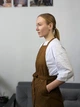 Фартух бармена, офіціанта, кухаря Vsetex Cappuccino Canvas Коричневий - зображення 5