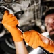 Защитные нитриловые перчатки Mercator Gogrip L оранжевые 25 пар - изображение 6