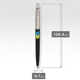 Ручка шариковая Parker JOTTER Originals UKRAINE Black CT BP Трезубец фигурный на фоне флага 15632_T1026u - изображение 3