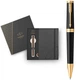Набор Parker INGENUITY Black Lacquer GT BP шариковая ручка и блокнот Black Lacquer Золотистый 60 032b24 - изображение 1