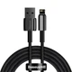 Кабель быстрой зарядки «USB to Lightning» Baseus Tungsten Gold Fast Charging Data Cable (2.4A 480Mbps) 2m, чёрный - изображение 1