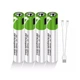 Комплект 4 шт. аккумуляторные батарейки Smartoools AAA 500 mah + зарядка Type-C (Зеленый) - изображение 1