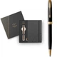 Набор Parker SONNET Black Lacquer GT BP (шариковая ручка + блокнот Parker) - изображение 1