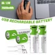 Акумуляторні батареї АА Smartoools 4 шт. 1733 mah 1.5V з зарядкою Type-C (Зелений) - зображення 5
