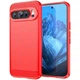 Силіконовий (TPU) чохол UniCase Carbon для Google Pixel 9 / 9 Pro - Red - зображення 1