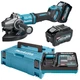 Акумуляторна кутова шліфмашина Makita XGT 40 V MAX GA 038 GT 201 2 акб 5Ah, з/у, кейс (GA038GT201) - зображення 1