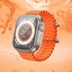 Стильний компактний практичний смарт годинник Hoco Y12 ultra smart sports watch call version Titanium Gold - зображення 1