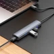 Переходник USB-hub хаб 4-в-1 BOROFONE DH12 |Type-C to USB3.0*4 L=0.2M| Серый - изображение 9