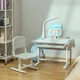 Набор детская парта + стул с регулировкой высоты от 7 - 14 лет Cubby Lupin Grey Серый + подставка для книг + настольная светодиодная лампа - изображение 3