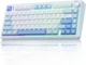 Безпровідна механічна клавіатура з Hot-Swap AULA F75 White-Seasalt - изображение 1