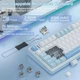 Безпровідна механічна клавіатура з Hot-Swap AULA F75 White-Seasalt - изображение 5