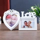 Фоторамка настольная двойная 15x15 см и 10x15 см, Love, Белая - изображение 1