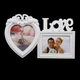 Фоторамка настольная двойная 15x15 см и 10x15 см, Love, Белая - изображение 6