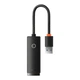 Сетевой адаптер Baseus USB А to Rj45 Ethernet Adapter 1000 Мбит/с Black (WKQX000101) - изображение 1