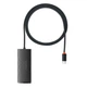 USB-хаб адаптер Baseus Lite Series 4in1 Type-C to USB3.0*4 1 м Black (WKQX030401) - изображение 3