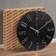 Часы настенные бесшумные Losso Premium MODERN CM-30 черные (серебристые цифры) - изображение 8