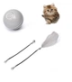 Интерактивный мяч для кошек Smart Rolling Ball Догоняйка CatNip LED серый - изображение 6