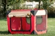Мягкая клетка для собак SENFUL Pet Soft Crate с флисовым ковриком и чехлом, красно бежевая, 3XL (102х69х69 см) - изображение 5