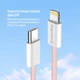 Кабель ColorWay Type-C - Apple Lightning braided cotton PD Fast Charging 27W 1 м Pink (CW-CBPDCL061-P) - изображение 8