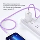 Кабель ColorWay Type-C - Apple Lightning braided cotton PD Fast Charging 27W 1 м Purple (CW-CBPDCL061-PU) - зображення 9