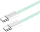 Кабель ColorWay Type-C - Type-C braided cotton PD Fast Charging 60W 3А 1 м Green (CW-CBPDCC061-G) - изображение 6