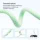 Кабель ColorWay Type-C - Type-C braided cotton PD Fast Charging 60W 3А 1 м Green (CW-CBPDCC061-G) - изображение 9