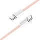 Кабель ColorWay Type-C - Type-C braided cotton PD Fast Charging 60W 3А 1 м Pink (CW-CBPDCC061-P) - зображення 4