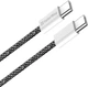 Кабель ColorWay Type-C - Type-C braided cotton PD Fast Charging 60W 3А 1 м Black (CW-CBPDCC061-BK) - зображення 3