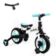 Детский двухколесный велосипед-трансформер Best Trike 56659 колеса PU 10’’ родительская ручка съемные педали Бирюзово-белый - изображение 1