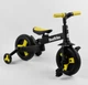 Детский двухколесный велосипед-трансформер Best Trike 58195 колеса PU 10’’ родительская ручка съемные педали Желтый - изображение 3