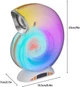 Настільна лампа RIAS L-39 mini RGB з Bluetooth колонкою та годинником White - зображення 5