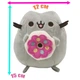 Мягкая игрушка Pusheen cat с пончиком в лапках 15х12 см Серый v-12229 - изображение 3